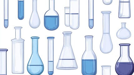 Assorted lab glassware