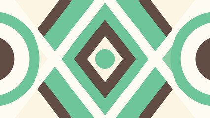 Geometric pattern with repeating shapes and colors creating modern and abstract design