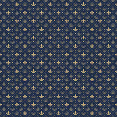 Regal Navy Art Fleur De Lis