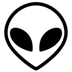Alien silhouette vector design