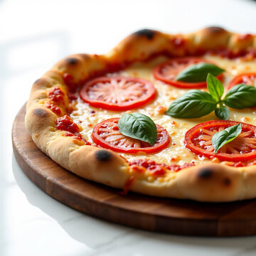 Classic Margherita Pizza with Fresh Tomatoes and Basil