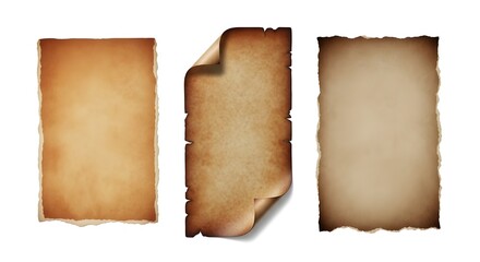Aged Parchment Paper Collection for Vintage Designs and Historical Mockups | Old Paper Textures for Crafts, Invitations, and Retro Style Projects
