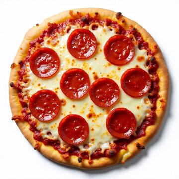 Delicious Pepperoni Pizza with Melted Cheese and Spicy Pepperoni
