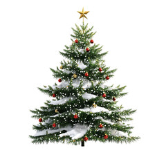 Fototapeta premium Perfect Christmas Tree: Festive Winter Holiday Decoration