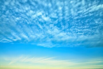 Sky Replacement Few Puffy Clouds On Blue Sky