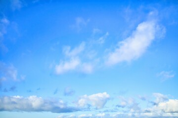 Sky Replacement Few Puffy Clouds With Blue Sky