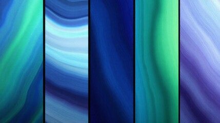 Swirling oceanic hues evoke aurora whispers and kaleidoscope dreams, aligning with Polar Night Celebration and World Water Day