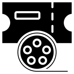 Ticket Roll glyph icon