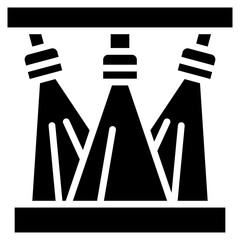 Spotlight Rig glyph icon