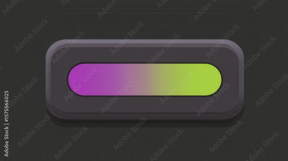 Poster a dark gray button with a gradient progress bar.