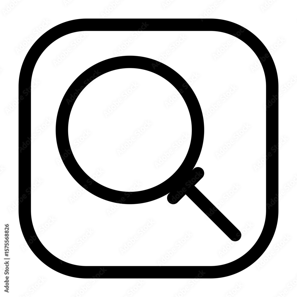 Poster analyzing image search icon for visual content recognition and understanding