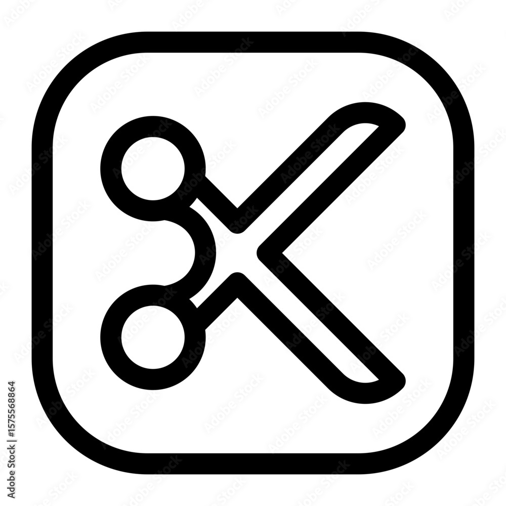 Poster Abstract Icon Design within Square Frame Simple Minimalist Style