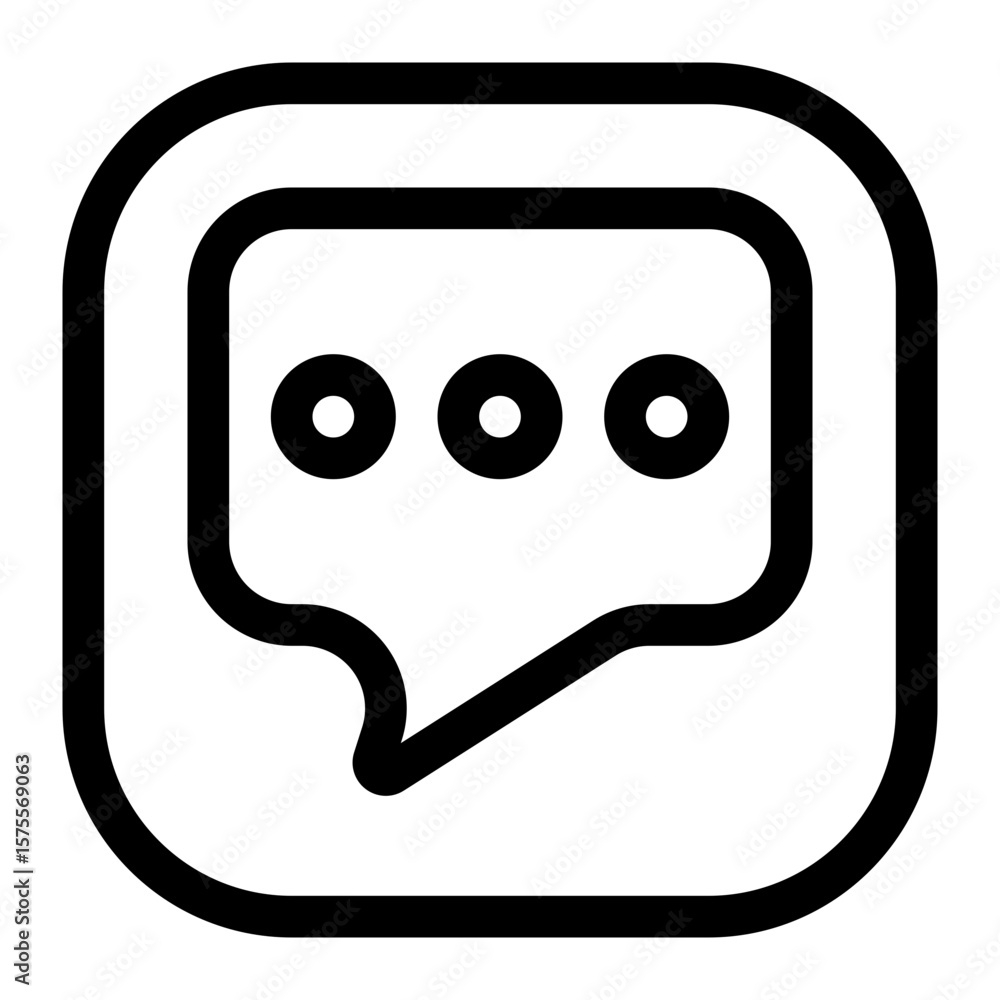Poster representing online messaging a simple chat icon for modern communication