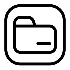 Presenting Minimalist Document Folder Icon for UI Design and Storage