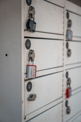 lockers lock on camping or sport accomodation