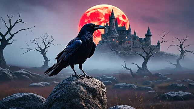 halloween night scene