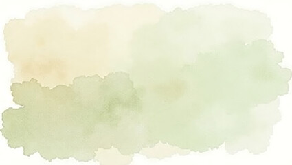 Obraz premium Delicate Watercolor Wash in Earthy Tones, Abstract Background with Soft Green and Beige Watercolor Textures