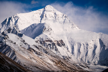 vertical of Everest Mountain Peak - the top of the world 