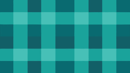 Teal and turquoise plaid pattern seamless texture for background and design elements