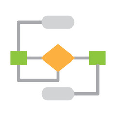 Workflow Steps Vector Flat Icon Design