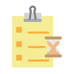 Time Barred Task Vector Flat Icon Design