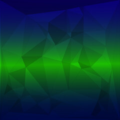 Obraz premium Geometric Gradient Harmony A Symphony of Shaded Triangles in Blue and Green Creating a Modern Abstract Design