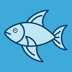 Fototapeta premium vector illustration of a fish