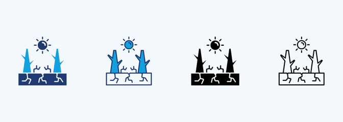 Crop Failure Icon Set Multiple Style Collection