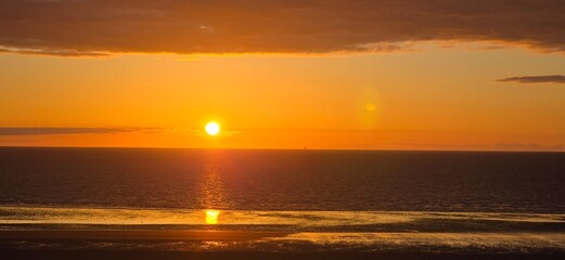 sunset over the sea