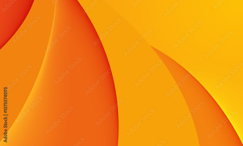 Aufkleber bright abstract orange wave background with gradient and curved lines