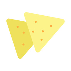Tortilla Chips Vector Flat Icon Design