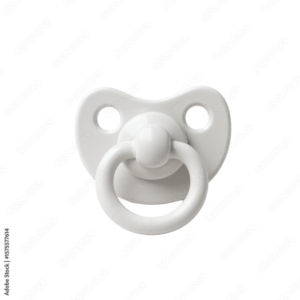 Poster pacifier isolated on an empty plain background