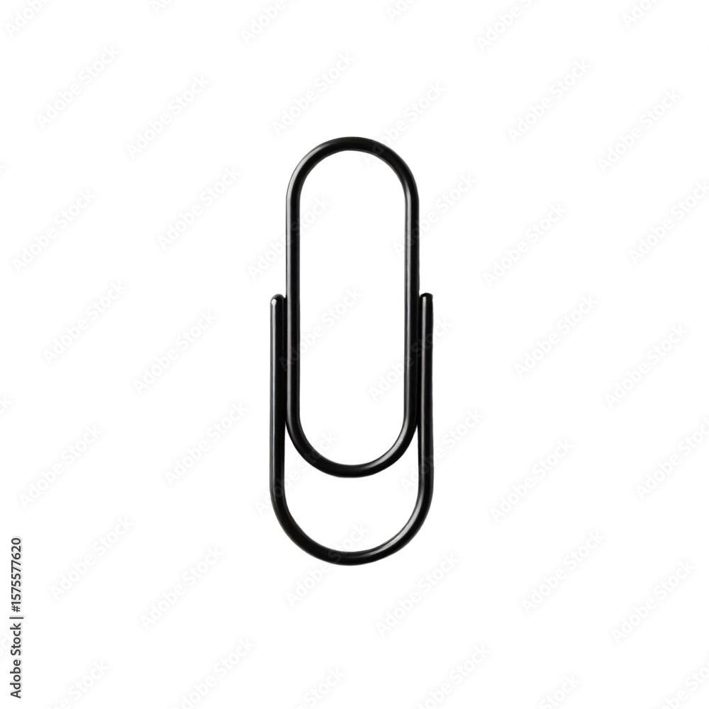 Poster paperclip isolated on an empty plain background
