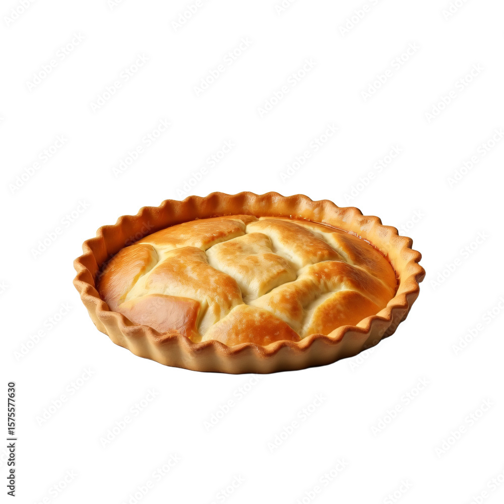 Poster pie server isolated on an empty plain background
