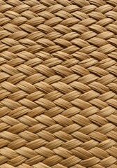 Woven texture shows a close up view of natural water hyacinth fiber, creating a beautiful and intricate pattern.