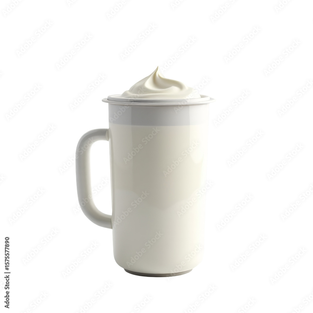 Poster yogurt maker isolated on an a empty plain background