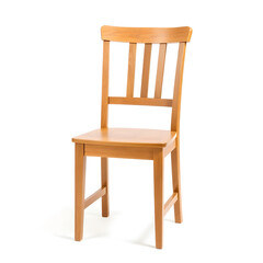 Classic wooden dining chair with slatted back