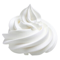 Delicious white whipped cream, perfect for desserts, smooth and fluffy.