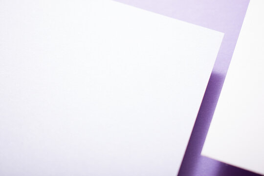 Purple geometric 3d background, copy space - Powered by Adobe