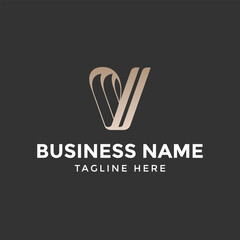Elegant Letter V Logo for Beauty and Cosmetic Brand Feminine and Modern Monogram Design