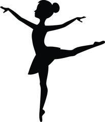 Silhouette of a Ballerina in Elegant Pose