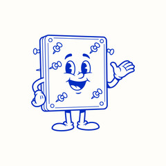 Cartoon Pin Board Character with Pins Waving