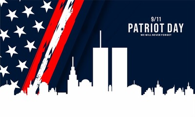 Patriot Day ,we will never forget ,vektor background banner