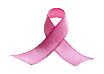 Pink October concept | Pink ribbon isolated on background, breast cancer awareness month in October, world cancer day, national cancer survivor day