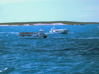 Dream holiday vacation to tropical Caribbean Islands white sandy beaches in the Bahamas on fun...