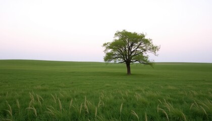 Obraz premium Solitary tree in a field