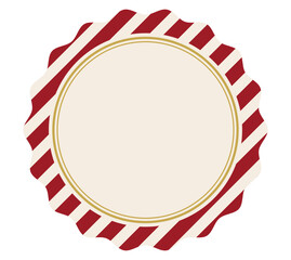 Isolated festive Holiday Label template