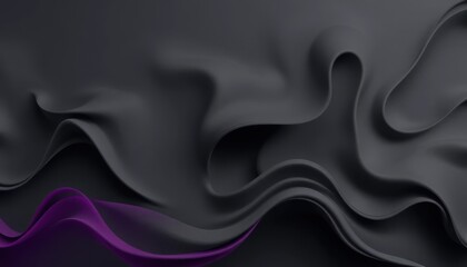 Obraz premium Abstract dark grey and purple waves