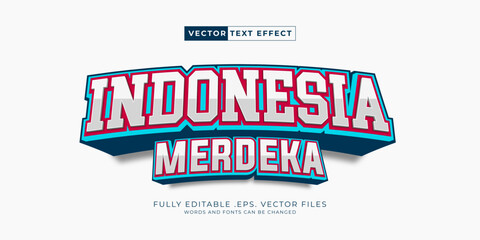 Indonesia Merdeka or Independence 3d Text Style Effect