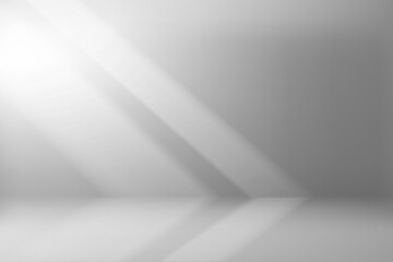 Empty stage with sun beam. 3d vector 16:9 wide background for product design